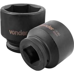 Soquete sextavado de impacto, encaixe de 3/4" x 50,0 mm, VONDER