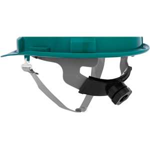 Capacete aba frontal, verde, com jugular e suspensão com catraca, VONDER PLUS