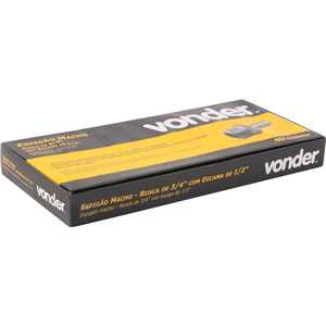 Espigão rosca macho de 3/4" NPT com escama de 1/2", caixa com 40 peças, VONDER