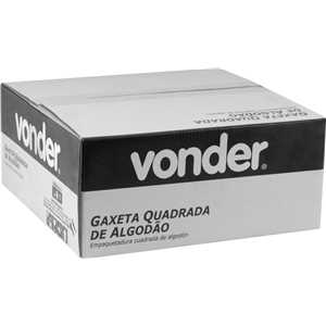 Gaxeta de algodão, quadrada, ensebada, 1/2", VONDER
