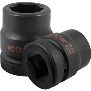 Soquete sextavado de impacto, encaixe de 1" x 30,0 mm, VONDER