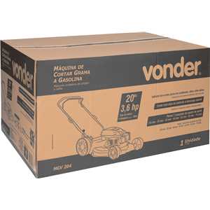 Máquina a gasolina para cortar grama, 20", 3,6 hp, MGV 204, VONDER