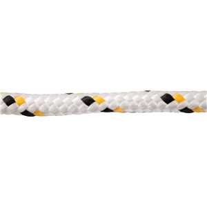 Corda multifilamento trançada 16,0 mm x 50 m, branca com detalhes em preto e amarelo, VONDER