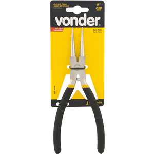 Alicate para anéis interno, bico reto, 9", VONDER