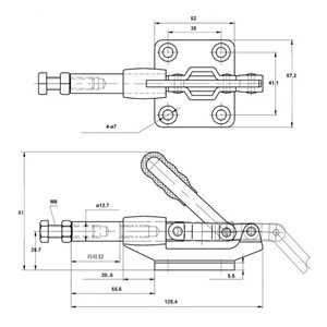 Grampo de aperto rápido tipo torpedo, GTPV 225 VONDER