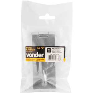 Porta cadeado zincado 4.1/2" - 114,3 mm, encartelado, VONDER