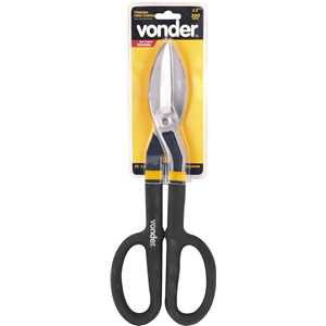 Tesoura 12", para chapas, modelo americano, corte reto, TC 120, VONDER