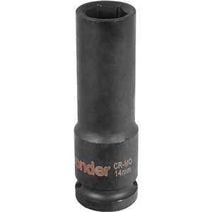 Soquete sextavado longo de impacto, 14 mm, encaixe de 1/2", VONDER