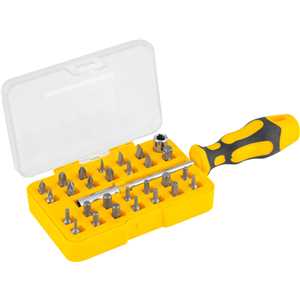 Jogo de bits/ponteiras com 29 peças, encaixe sextavado 1/4", VONDER