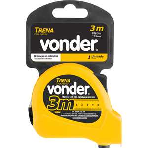 Trena curta de aço 3 m x 12,5 mm VONDER