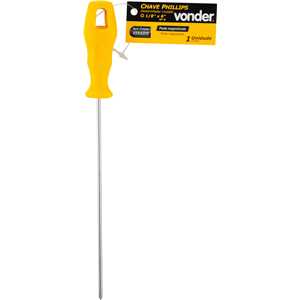 Chave phillips 1/8" x 6", aço cromo vanádio, VONDER