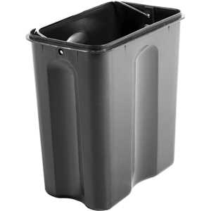 Lixeira retangular, 5 litros, inox, cinza, VONDER