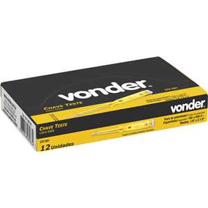 Chave teste, caixa com 12 peças, 140 mm, VONDER