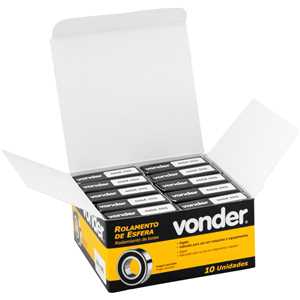 Rolamento rígido de esfera, 6004-2RS, VONDER