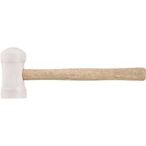 Martelo de borracha 60 mm, cabo em madeira, para azulejista, branco, VONDER