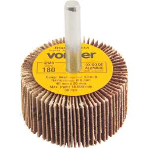 Roda de lixa 40 mm x 20 mm com haste, grão 180 VONDER