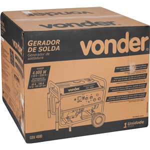 Gerador de solda GSV 4000, 4.000 W, 190 A, VONDER