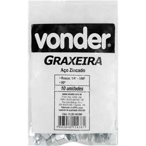 Graxeira curva 1/4" UNF, 90°, 28 fios, VONDER