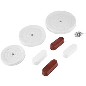 Jogo de rodas de pano para polimento, com pasta, VONDER