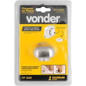Fixador de porta FP 500, cor alumínio, VONDER