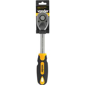 Catraca reversível para soquete, encaixe 1/2", cabo emborrachado, VONDER