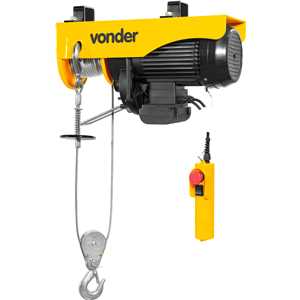 Guincho elétrico para 0,5 tonelada (0,5 tf) / 1 tonelada (1,0 tf) GEV 1000 127 V~ VONDER