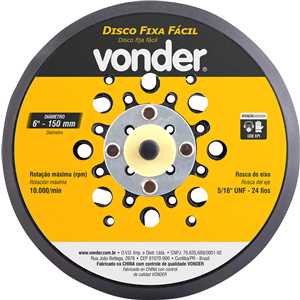 Disco com sistema fixa fácil 150 mm para LRV 350B, VONDER