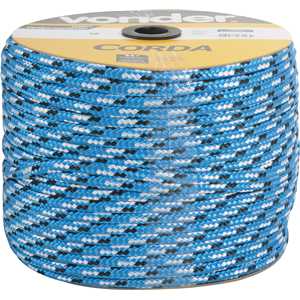 Corda multifilamento trançada 10,0 mm x 190 m, cores diversas, VONDER