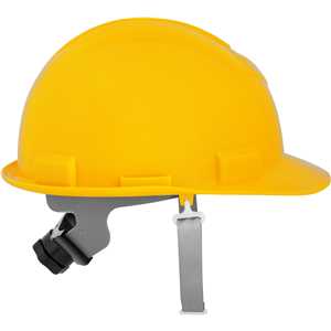 Capacete aba frontal, amarelo, com jugular e suspensão com catraca, VONDER PLUS