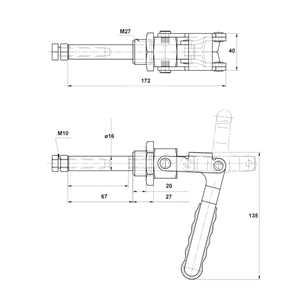 Grampo de aperto rápido tipo torpedo, GTPV 300 VONDER