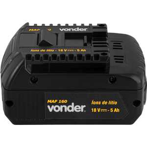 Bateria íons de lítio, 18 V, 5 Ah, para Máquina para Arquear Fita MAF 160 e MAF 190 VONDER