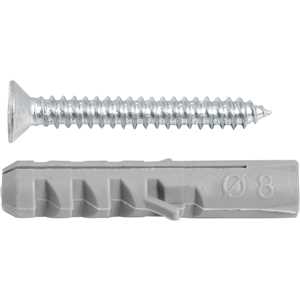 Parafuso autoatarraxante, 4,8 mm x 38,0 mm, cabeça chata, phillips, com bucha 8 mm, VONDER
