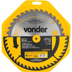 Lâmina de serra circular com dentes de metal duro/vídea, 235 mm x 25 mm, 36 dentes, VONDER