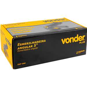 Esmerilhadeira angular pneumática, 5" - 125 mm, EAP 500, VONDER PLUS