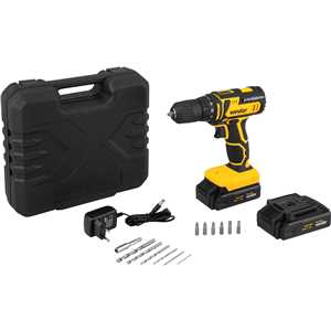 Parafusadeira/furadeira a bateria, 20 V, fonte de carregamento bivolt automática, PFV 020 VONDER