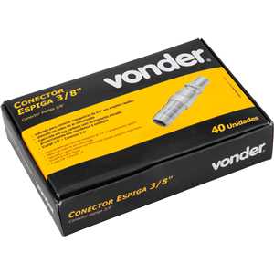 Conector/racord de 1/4", com espiga de 3/8", VONDER