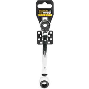 Chave estrela com catraca reversível, 8 mm x 10 mm e 12 mm x 13 mm, VONDER