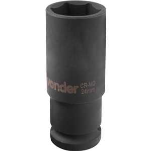 Soquete sextavado longo de impacto, 24 mm, encaixe de 1/2", VONDER