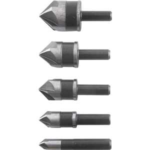 Jogo de escareadores de aço rápido, 1/4" a 3/4", com 5 peças, VONDER