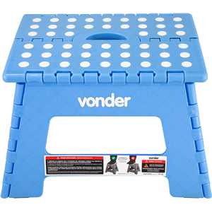 Banqueta plástica dobrável, azul, altura 220 mm, VONDER