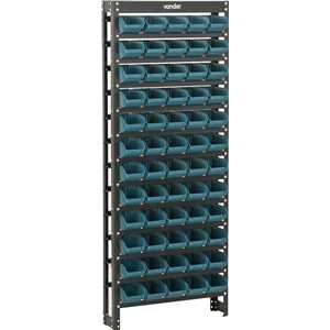 Estante metálica, com gaveteiros modelo prático azul, 60/3 VONDER