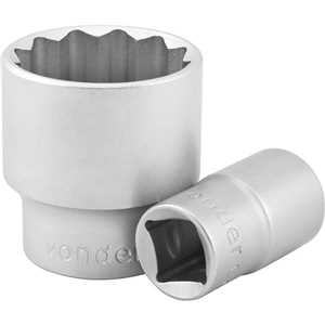 Soquete estriado com encaixe de 1/2", 23 mm, VONDER