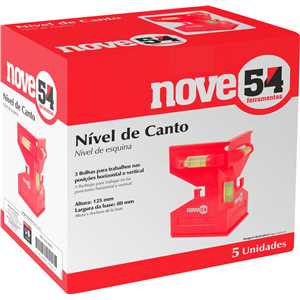 Nível plástico para canto base magnética, NOVE54