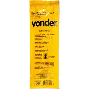Chave hexagonal (allen) abaulada longa, 10 mm, VONDER