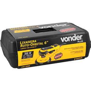 Lixadeira roto-orbital 6", 350 W, LRV 350B, 220 V~, VONDER PLUS