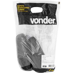 Sapato ocupacional classic, sem salto, preto, n° 44, VONDER