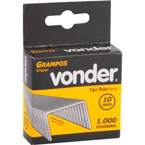 Grampo reto 10 mm, espessura 1,2 mm, VONDER