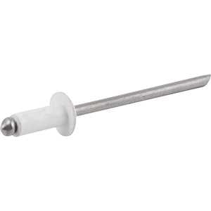 Rebite de repuxo 3,2 mm x 16,0 mm, branco, 316, caixa com 1.000 peças VONDER