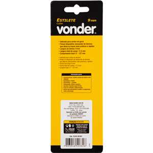 Estilete estreito de metal 9 mm, VONDER