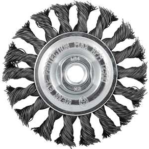 Escova circular 4" x 1/2", M14, torcida, VONDER